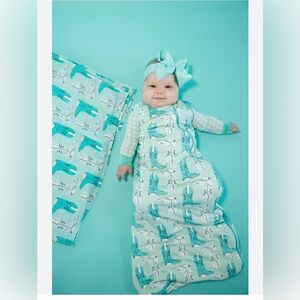 Poppy Kids Green Boots Sleep Sack 0-6 months